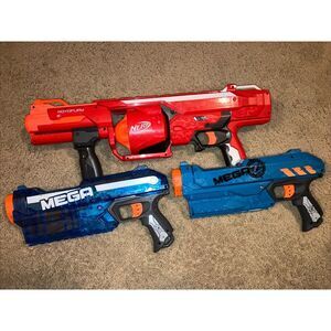 Nerf‎ Mega N-Strike Elite Rotofury B0719 And pistols Lot of 3